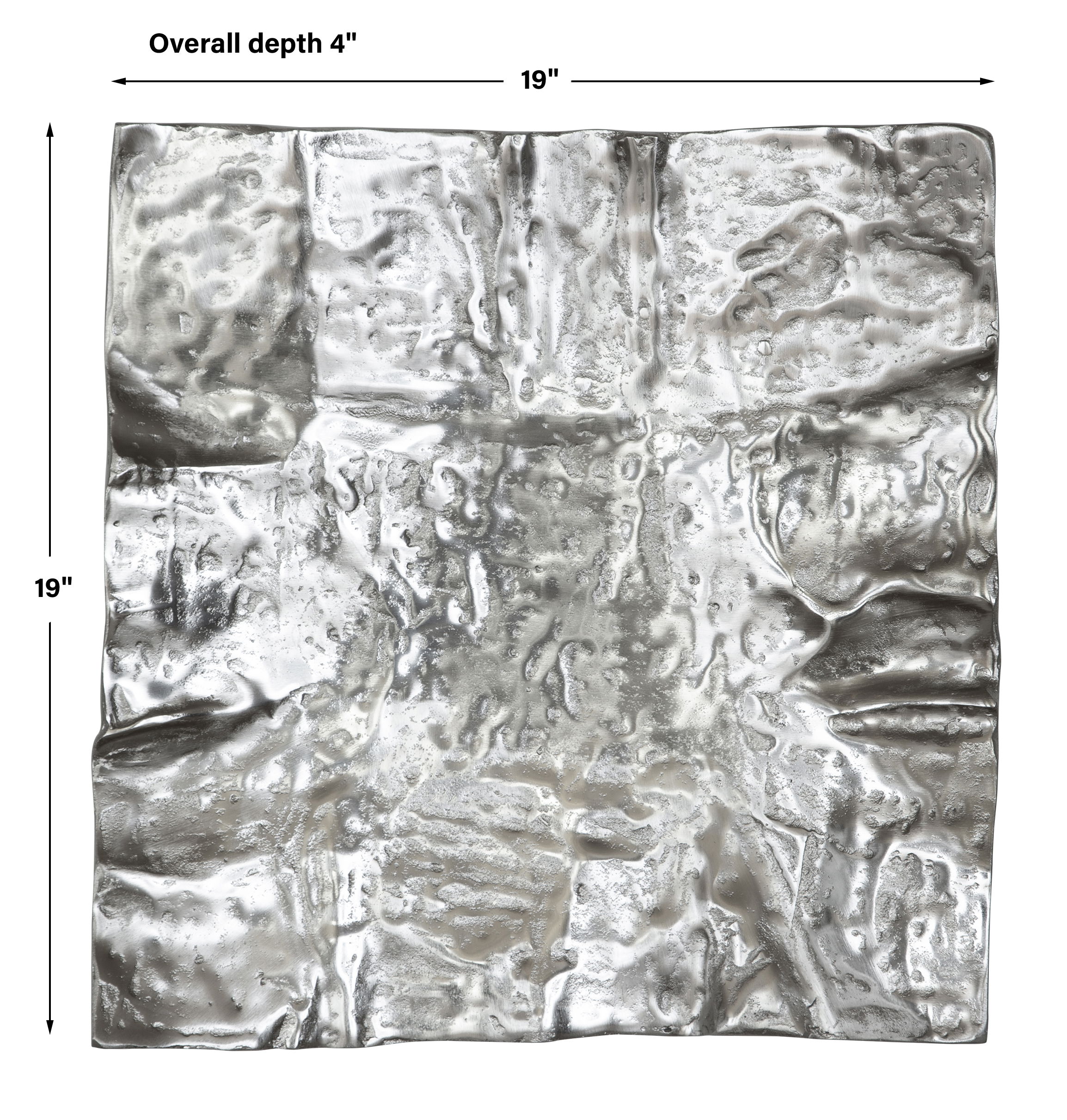 Archive Nickel Wall Decor, Sculptural Wall Art by Uttermost, 19" width x 19" height x 4" depth View 3