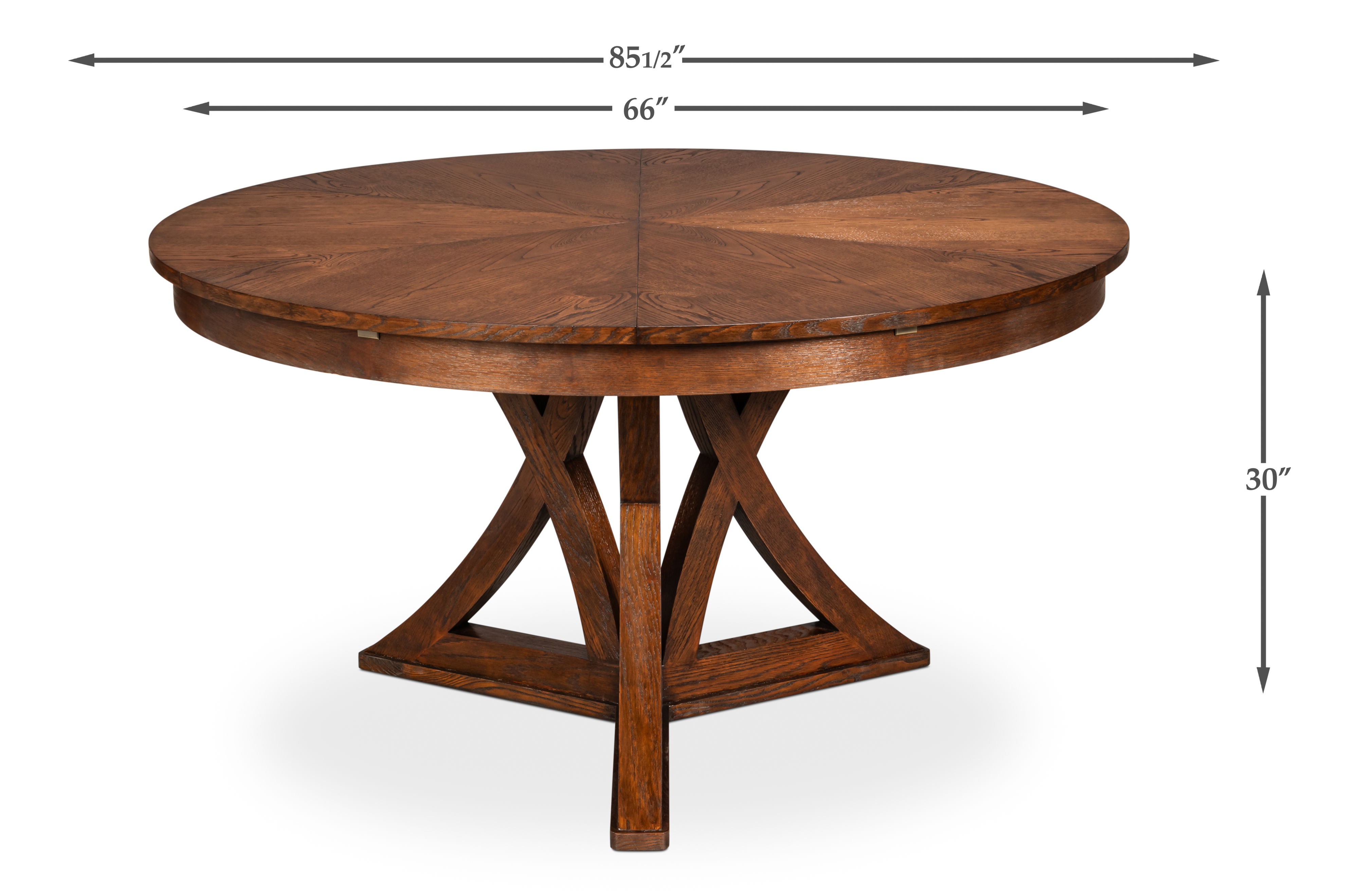 Casual Jupe Dining Table,Paldao,Lg, by Sarreid, 66" length x 66" width x 30" height View 13