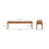Rohe Bench Natural Oak, Benche by Moe's Home, 60" width x 18.11" height x 17.5" depth thumbnail 10