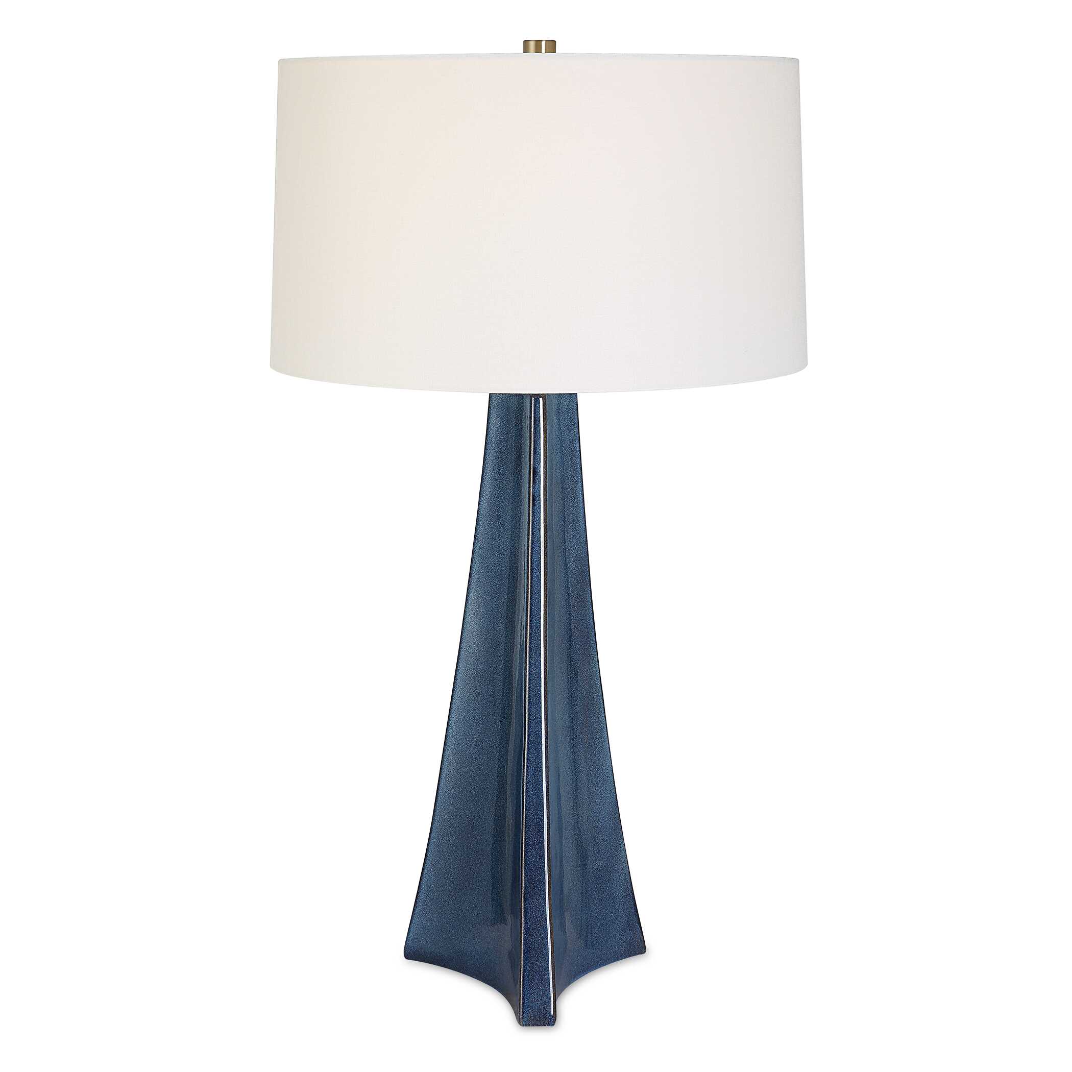 Teramo Scalloped Ceramic Table Lamp, by Uttermost, 18" width x 32" height x 18" depth View 1