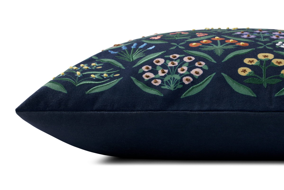 Rifle Paper Co. x Loloi Estee Pillow, Decorative Pillow, 22" length x 22" width View 2