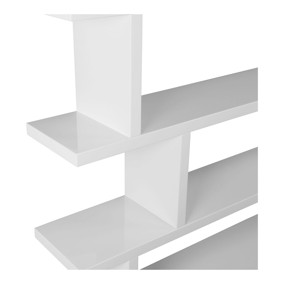 Miri Large Shelf White, Shelving & Bookcase by Moe's Home, 63" width x 63" height x 11" depth View 3