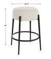 Arles Plush Counter Stool, Counter & Bar Stool by Uttermost, 20.5" width x 26" height x 20.5" depth thumbnail 3