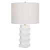 Ascent White Geometric Table Lamp, by Uttermost, 1'2" width x 1'11" height x 1'2" depth thumbnail 1