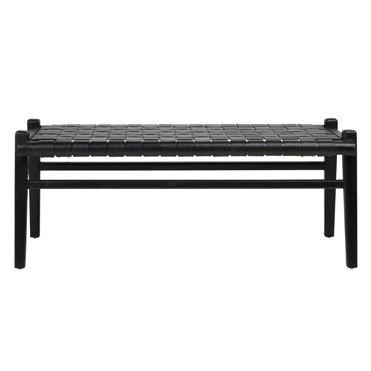 Salazar Bench Black, Benche by Dovetail, 44.75" width x 18" height x 19.5" depth View 2
