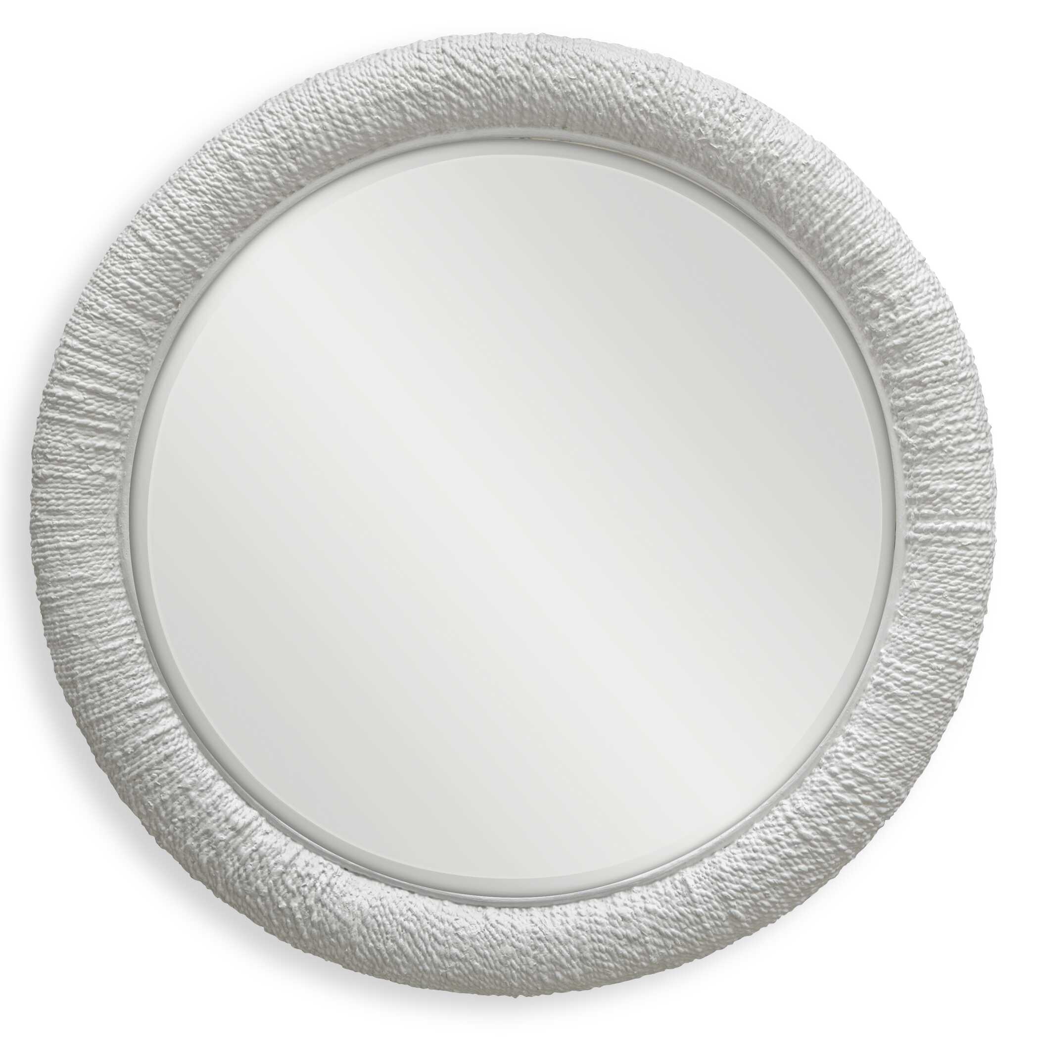 Mariner White Round Mirror, by Uttermost, 47" width x 47" height x 3.38" depth View 1