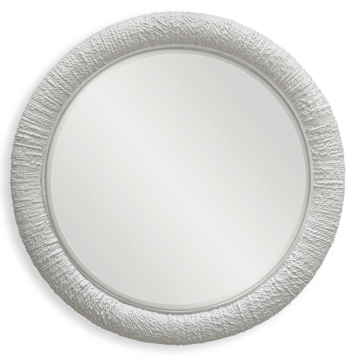 Mariner White Round Mirror, by Uttermost, 47" width x 47" height x 3.38" depth View 1