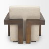 Sovereign Oatmeal Fabric Upholstered with Solid Wood Frame Accent Chair thumbnail 3