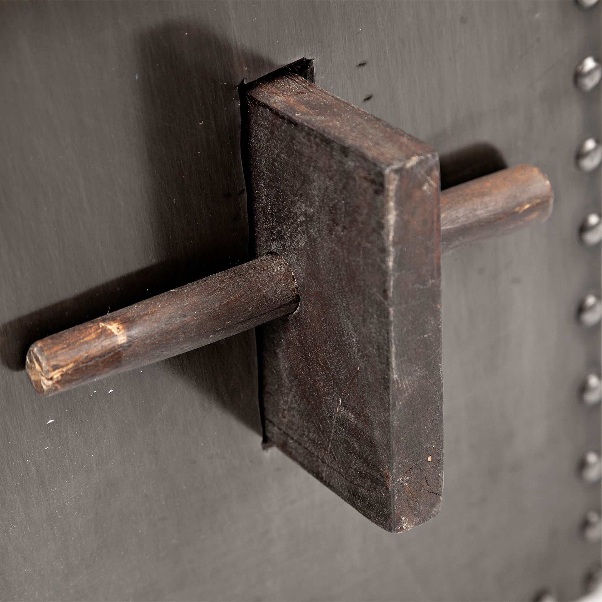 Orwell 52L x 28W Brown Wood Top Metal Cladded Frame Office Desk, by Mercana, 56" length x 28" width x 30" height View 6