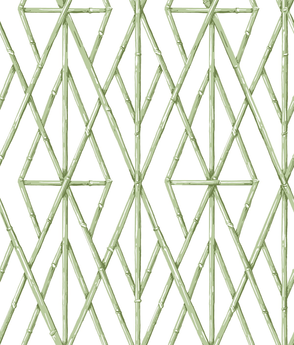 Riviera Bamboo Trellis Green Wallpaper, by York Wall, 33' length x 1'8.5" width x 0.02" depth View 1