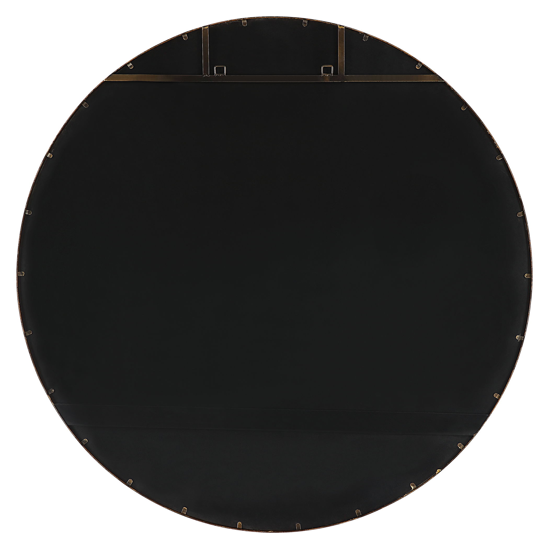 Junius Large Gold Round Mirror large image 