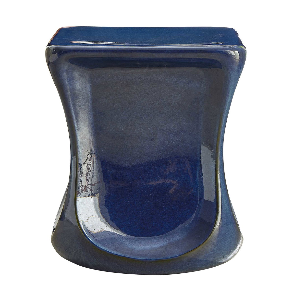 Kaz Deep Blue Garden Stool, Side & End Table by Uttermost, 15" width x 18.25" height x 15" depth View 5