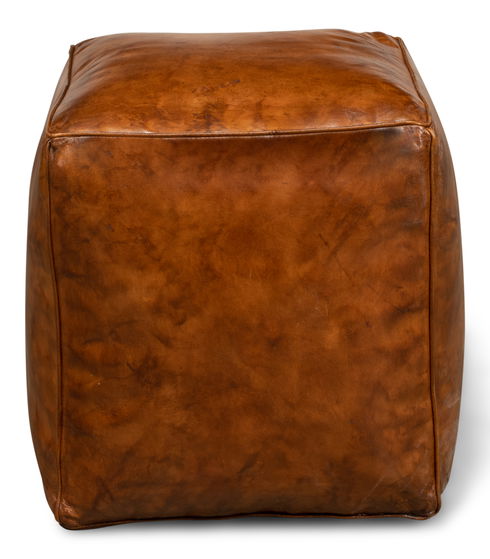 Sunday Afternoon Leather Cube,Natural