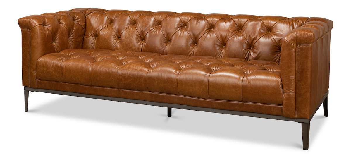 Cube Sofa, by Sarreid, 2'11" length x 7'4" width x 2'5" height View 1