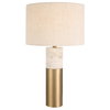 Gravitas Elegant Brass & Stone Lamp, Table Lamp by Uttermost, 16" width x 27.5" height x 16" depth thumbnail 1