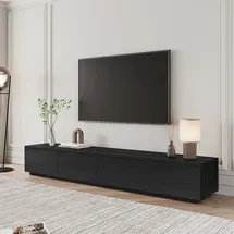 Online Designer Living Room Comerico Modern Wood TV Stands, Minimalist Long Media Console with 4 Drawers