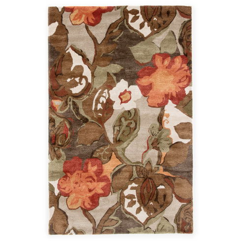 Jaipur Living Petal Pusher Handmade Floral Light Gray Multicolor Area Rug
