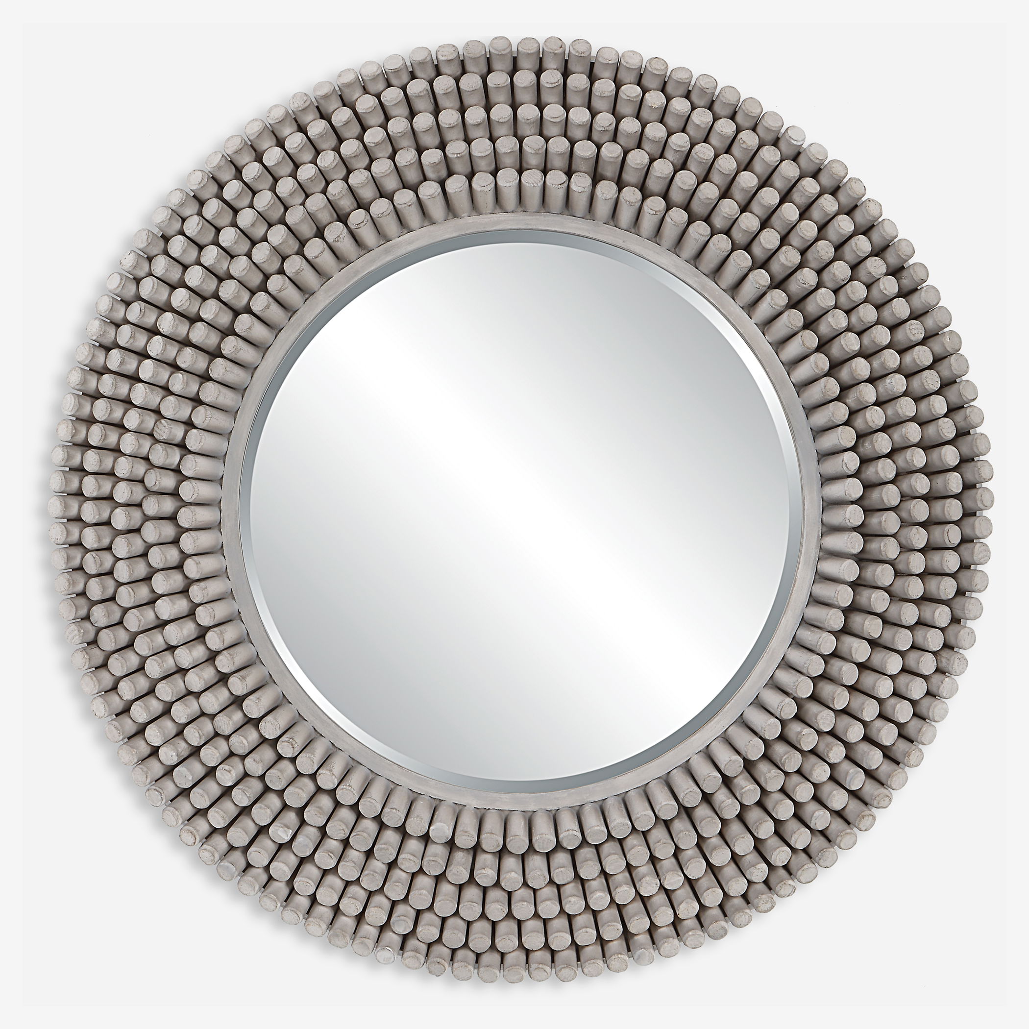 Portside Round Gray Mirror large image 