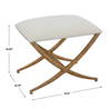 Expedition White Fabric Small Bench, Benche by Uttermost, 23.5" width x 20" height x 16.12" depth thumbnail 3
