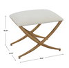 Expedition White Fabric Small Bench, Benche by Uttermost, 23.5" width x 20" height x 16.12" depth thumbnail 3