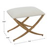 Expedition White Fabric Small Bench, Furniture by Uttermost, 23.5" width x 20" height x 16.12" depth thumbnail 3