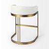 Hollyfield 20.5 x 19.7 x 28.7 Cream Fabric Seat with Gold Metal Base Counter Stool thumbnail 7