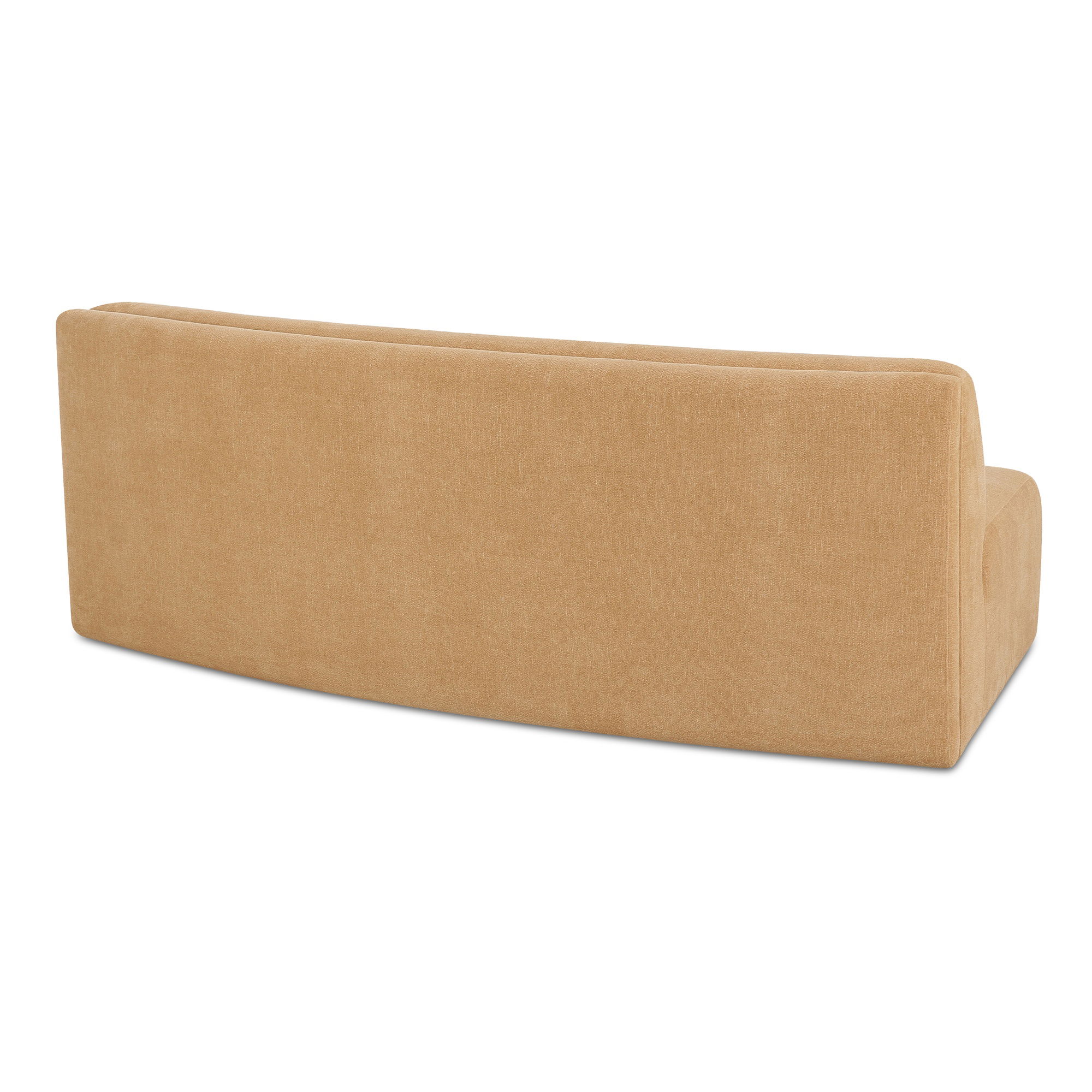 Naomi Concave Sofa Golden Yellow, Sectional Sofa by Moe's Home, 80.7" width x 28.3" height x 39" depth View 3