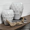 Julian Small Glossy White Ceramic Spoked Vase, by Mercana, 8.27" length x 8.27" width x 11.42" height thumbnail 3