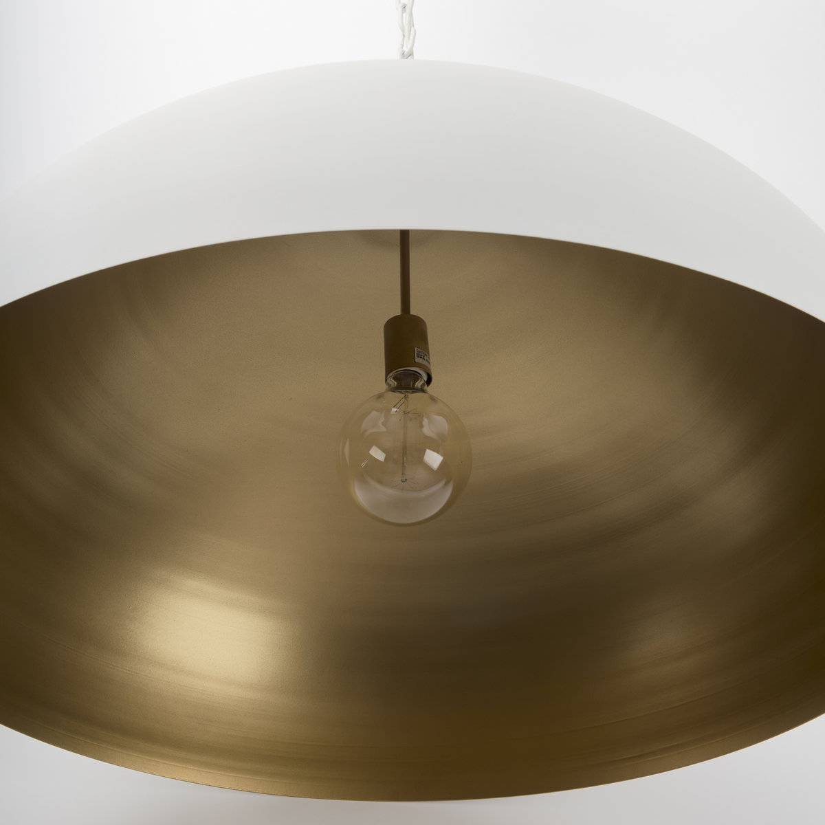 Doma 36' Round White Dome Pendant Light, by Mercana, 39" length x 39" width x 23" height View 7