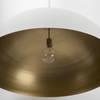 Doma 36' Round White Dome Pendant Light, by Mercana, 39" length x 39" width x 23" height thumbnail 7