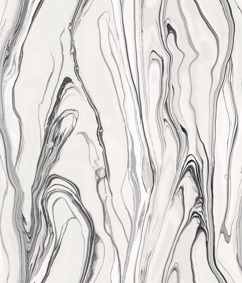 Liquid Marble Black Wallpaper