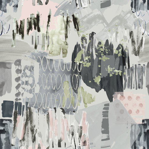 Abstraction Grey Peel & Stick Wall Mural