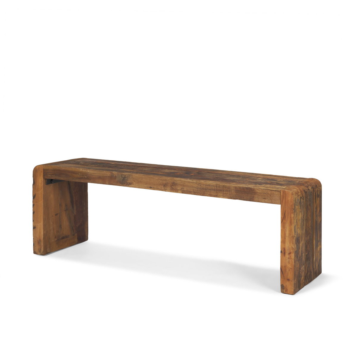 Estelle Rustic Brown Reclaimed Wood Bench, Benche by Mercana, 55" length x 16" width x 18" height View 1