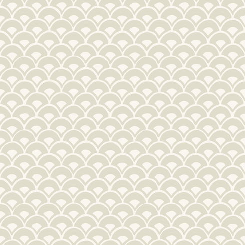 Stacked Scallops Beige Wallpaper
