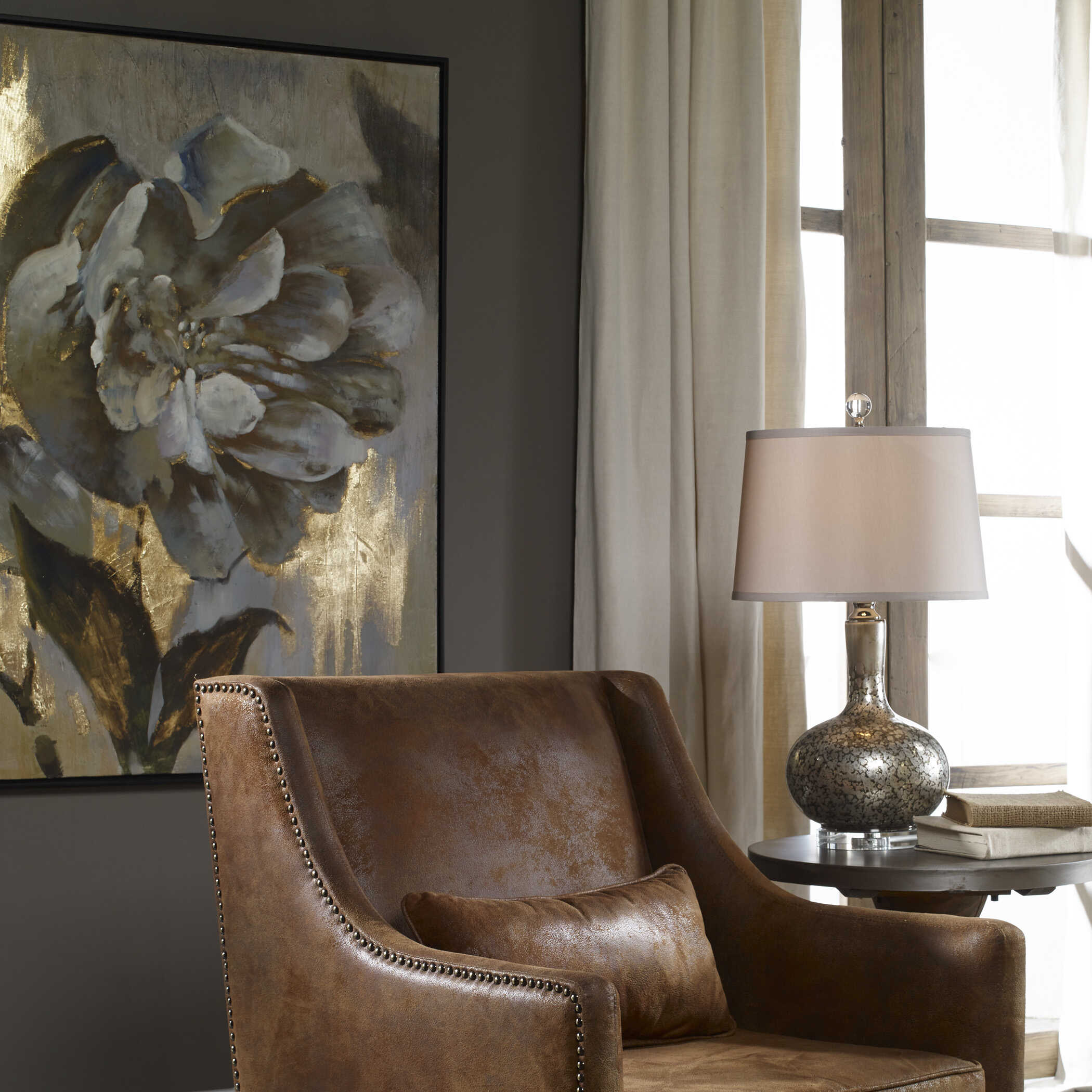 Dazzling Floral Art, Painting by Uttermost, 41.37" width x 51.37" height x 1.87" depth View 6