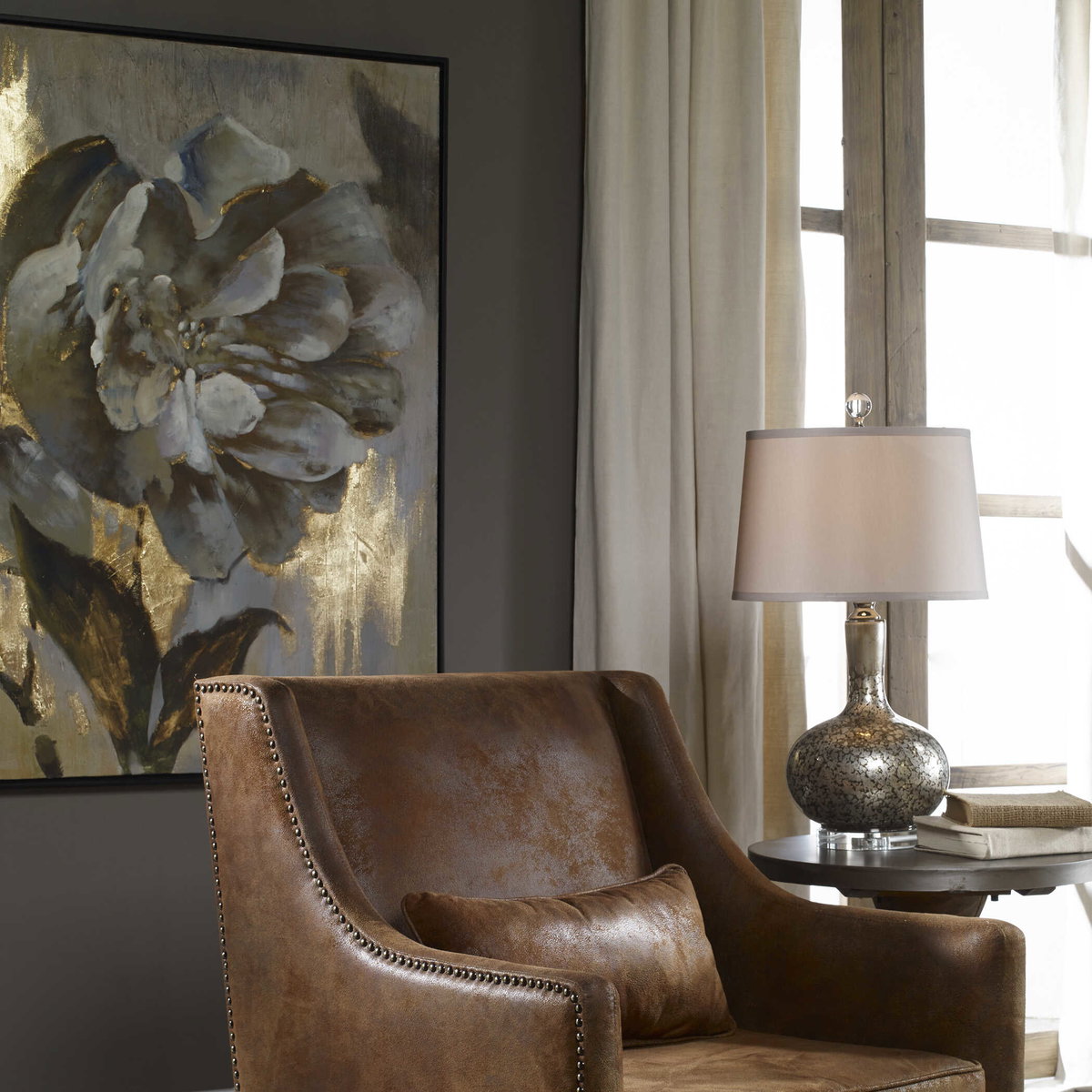 Dazzling Floral Art, by Uttermost, 41.37" width x 51.37" height x 1.87" depth View 6