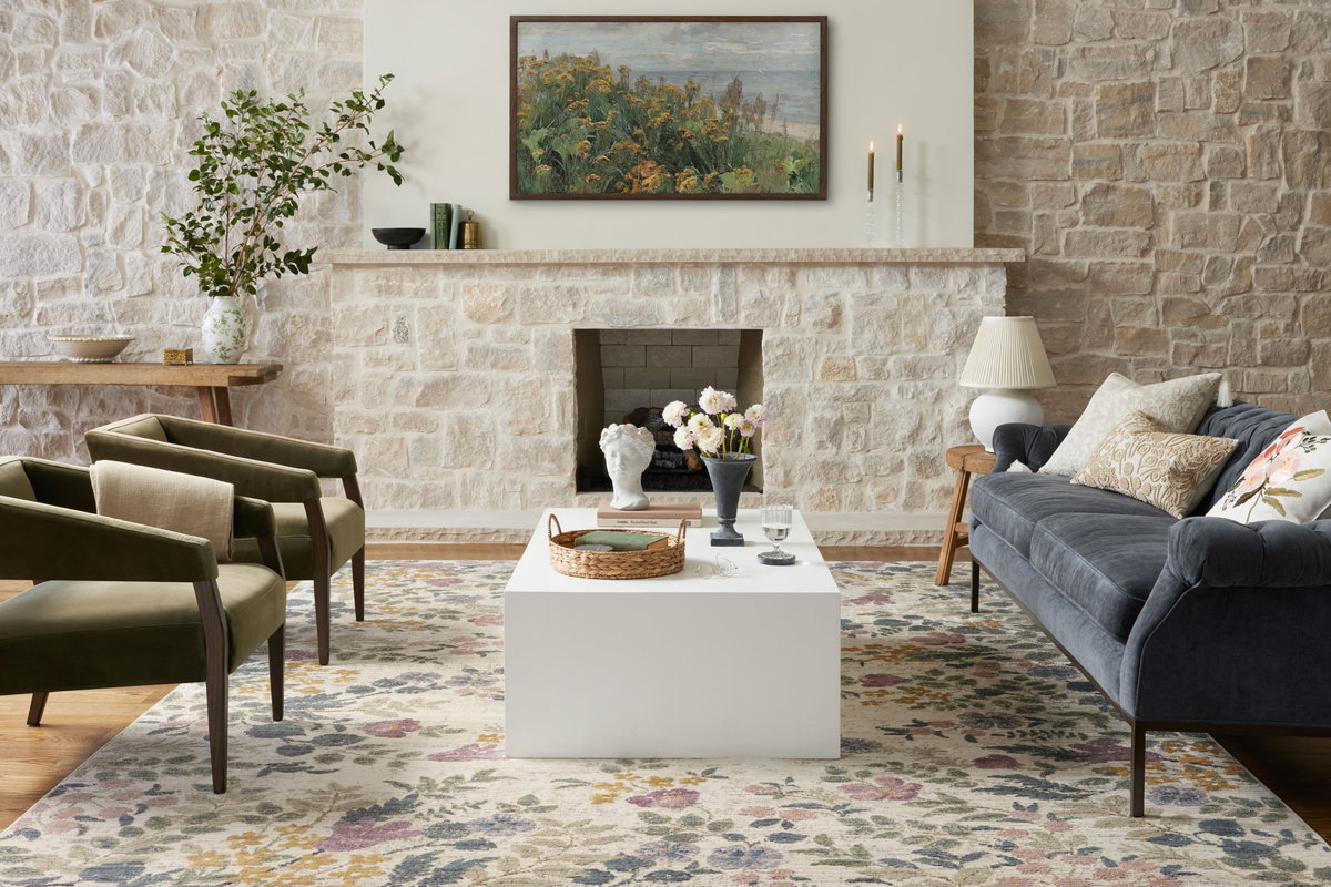 Rifle Paper Co. x Loloi Provence Rug, 2'6" length x 8' width View 3