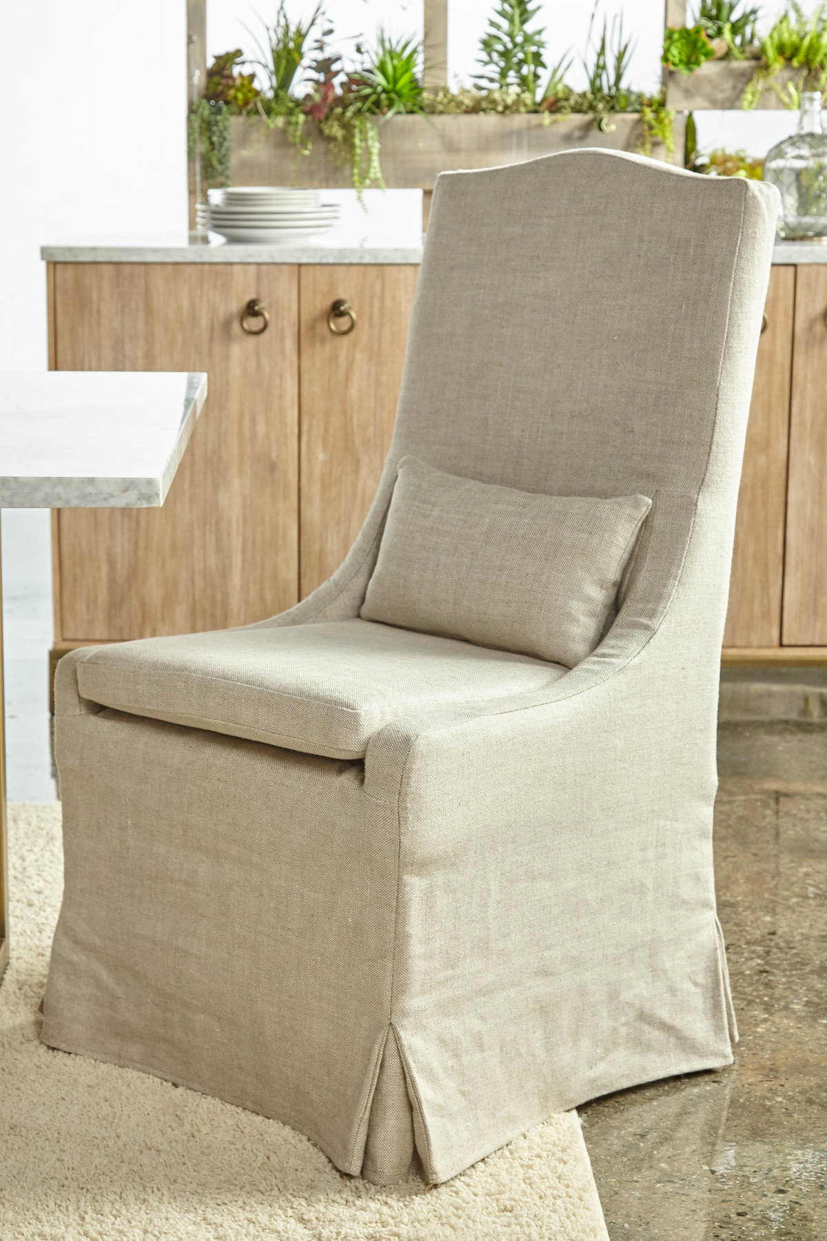 Colette Slipcover Dining Chair, Set of 2, by Essentials for Living, 23" width x 41" height x 27" depth View 8