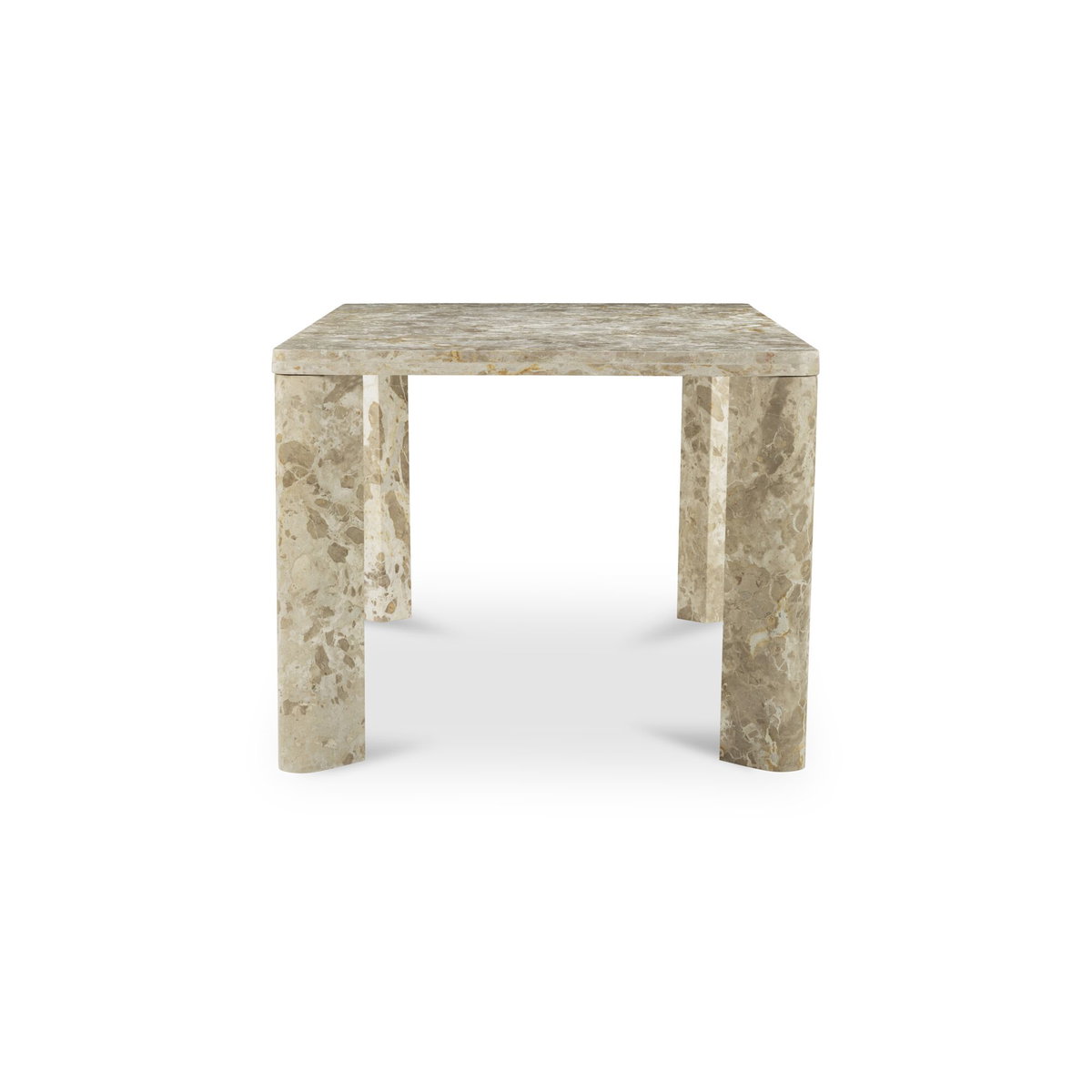 Segment Dining Table Panther Stone Beige, by Moe's Home, 72" width x 30" height x 39" depth View 3