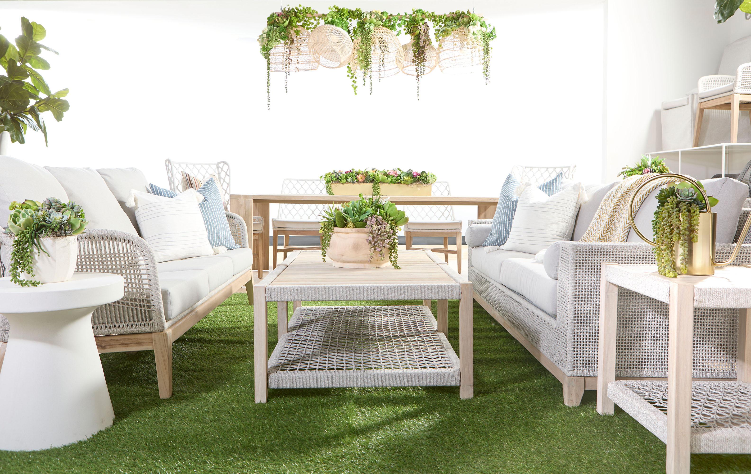 Wrap Outdoor Coffee Table, by Essentials for Living, 56.25" width x 17.75" height x 32.25" depth View 16