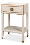 Gabriella Shagreen Nightstand Osprey Wht, by Sarreid, 1'2" length x 1'8" width x 2'7" height thumbnail 1