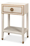 Gabriella Shagreen Nightstand,Osprey Wht, by Sarreid, 20" length x 14" width x 31" height thumbnail 1