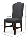 Black High Back Dining Chair, by Sarreid, 21" length x 26" width x 46" height thumbnail 17