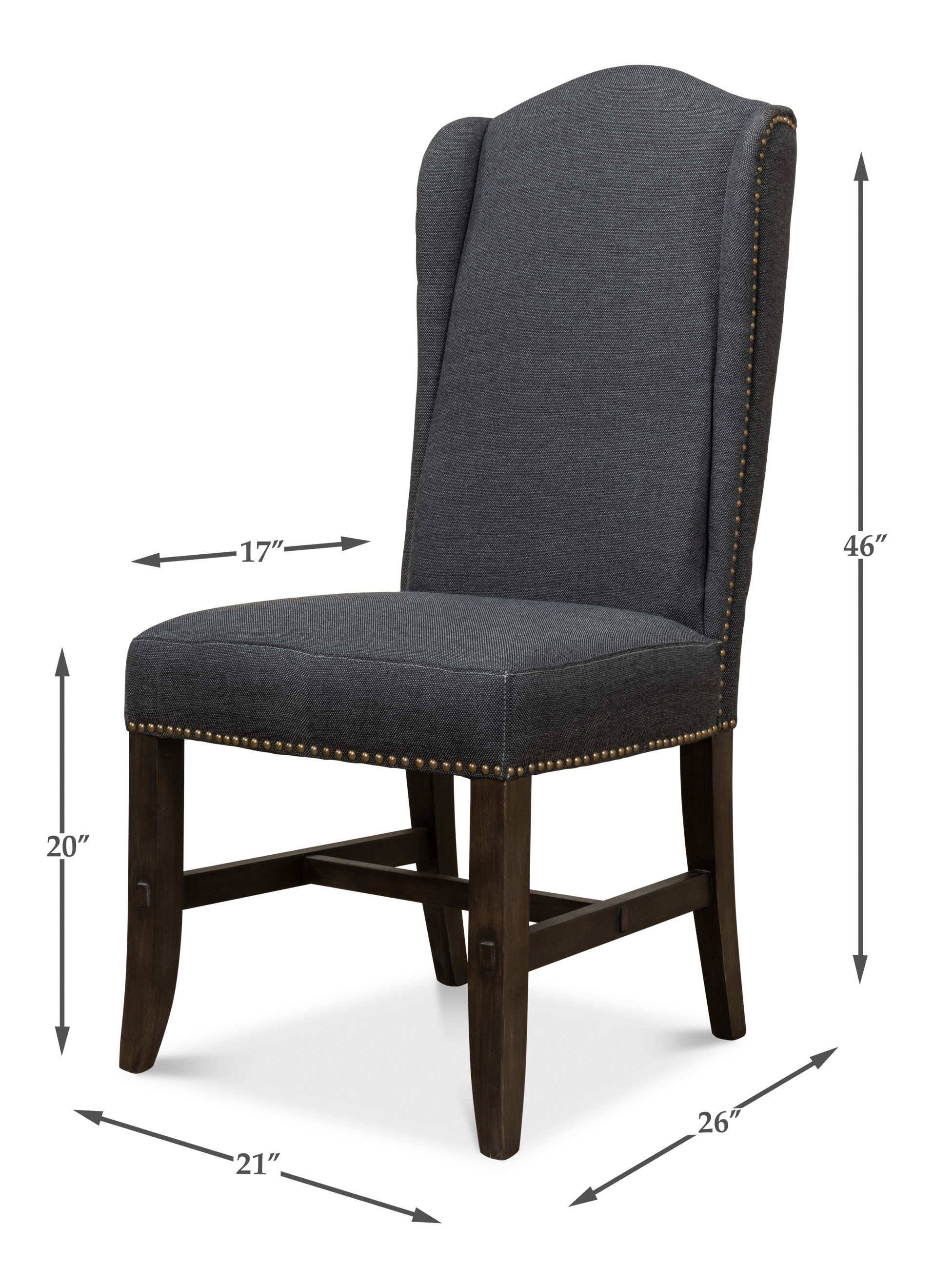 Black High Back Dining Chair large image 