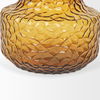 Jolene Short Amber Glass Vase, by Mercana, 6.3" length x 6.3" width x 7.2" height thumbnail 10
