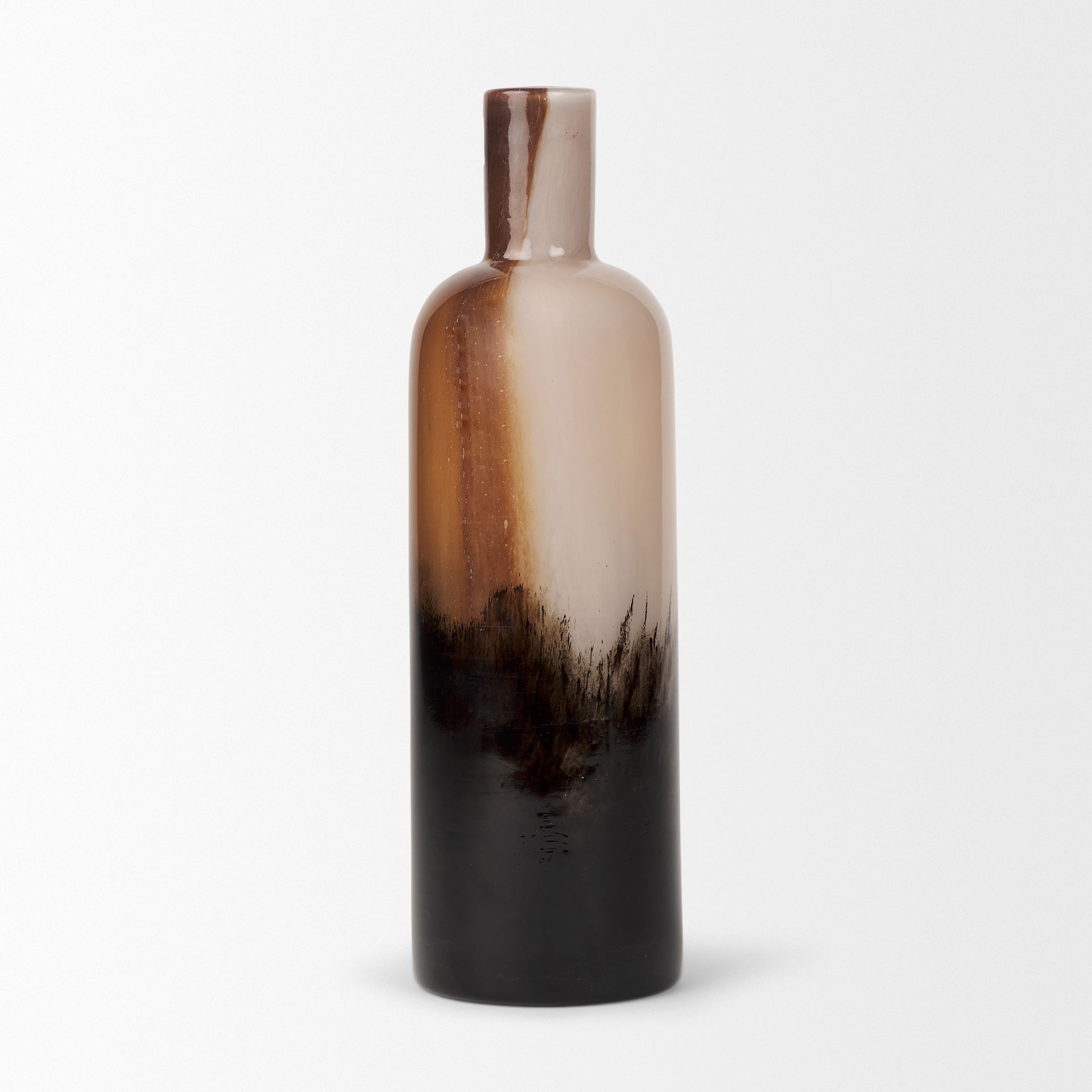 Marans Tall Amber Multi-Color Glass Vase large image 