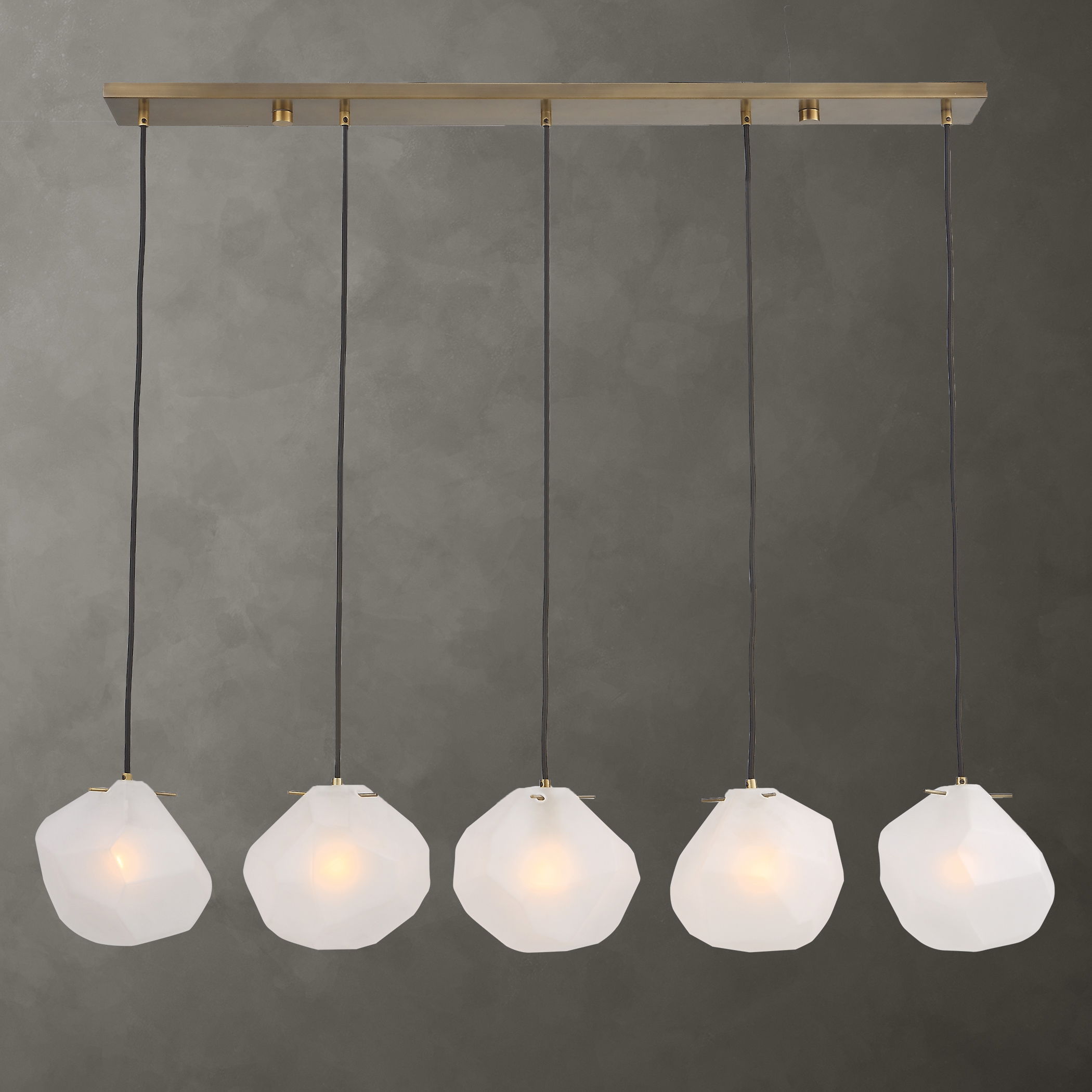 Geodesic 5 Light Linear Pendant large image 