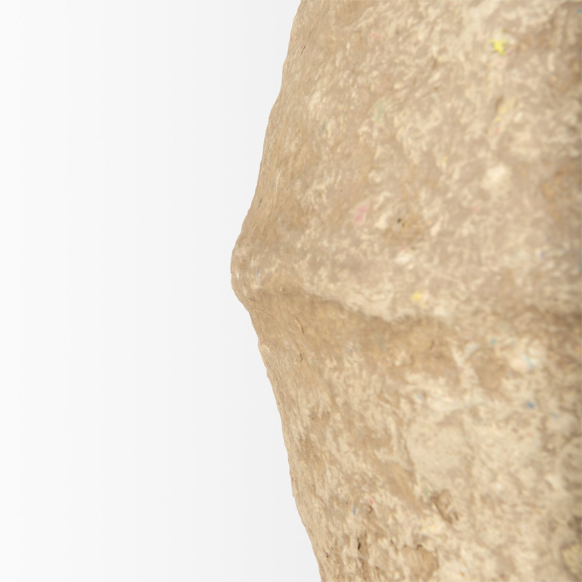 Rundal Large Beige Paper Mache Vase, by Mercana, 12" length x 12" width x 18" height View 8