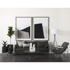 Maxwell 20' Round Dark Brown Wood with Black Metal Pedestal Side Table thumbnail 4