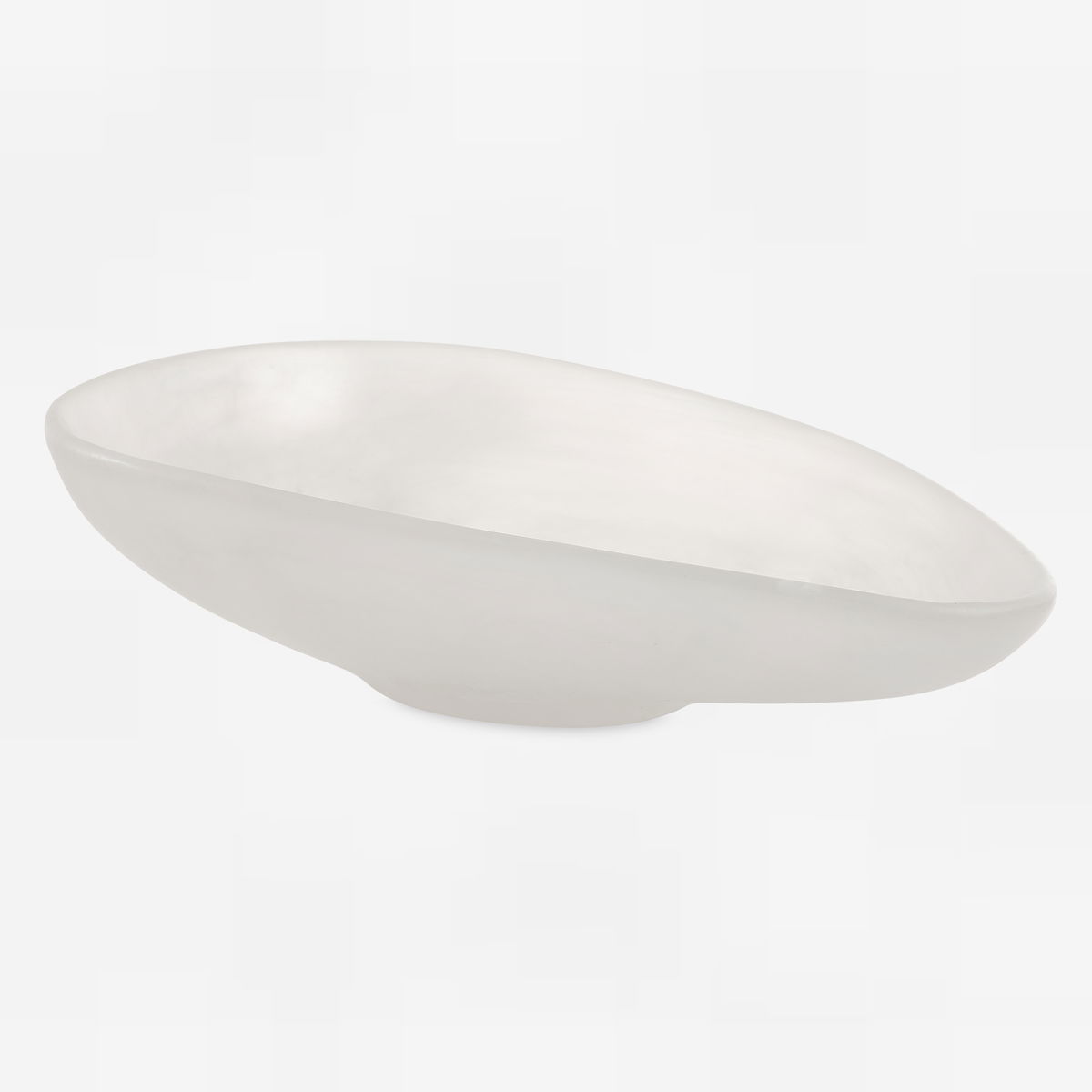 Marchena White Bowl, Decorative Tray by Uttermost, 16" width x 4.5" height x 10" depth View 1